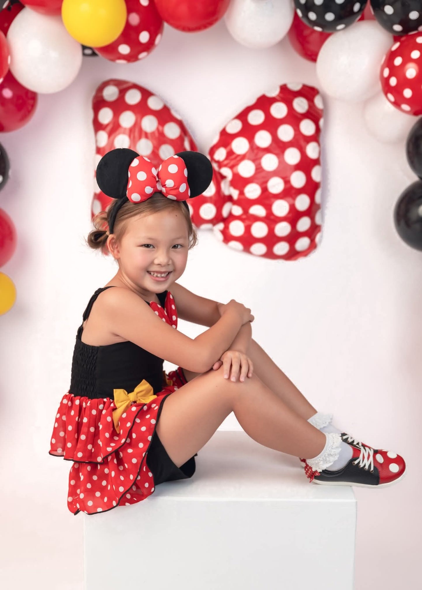 Millie sneakers - Magical Mouse and solid Black