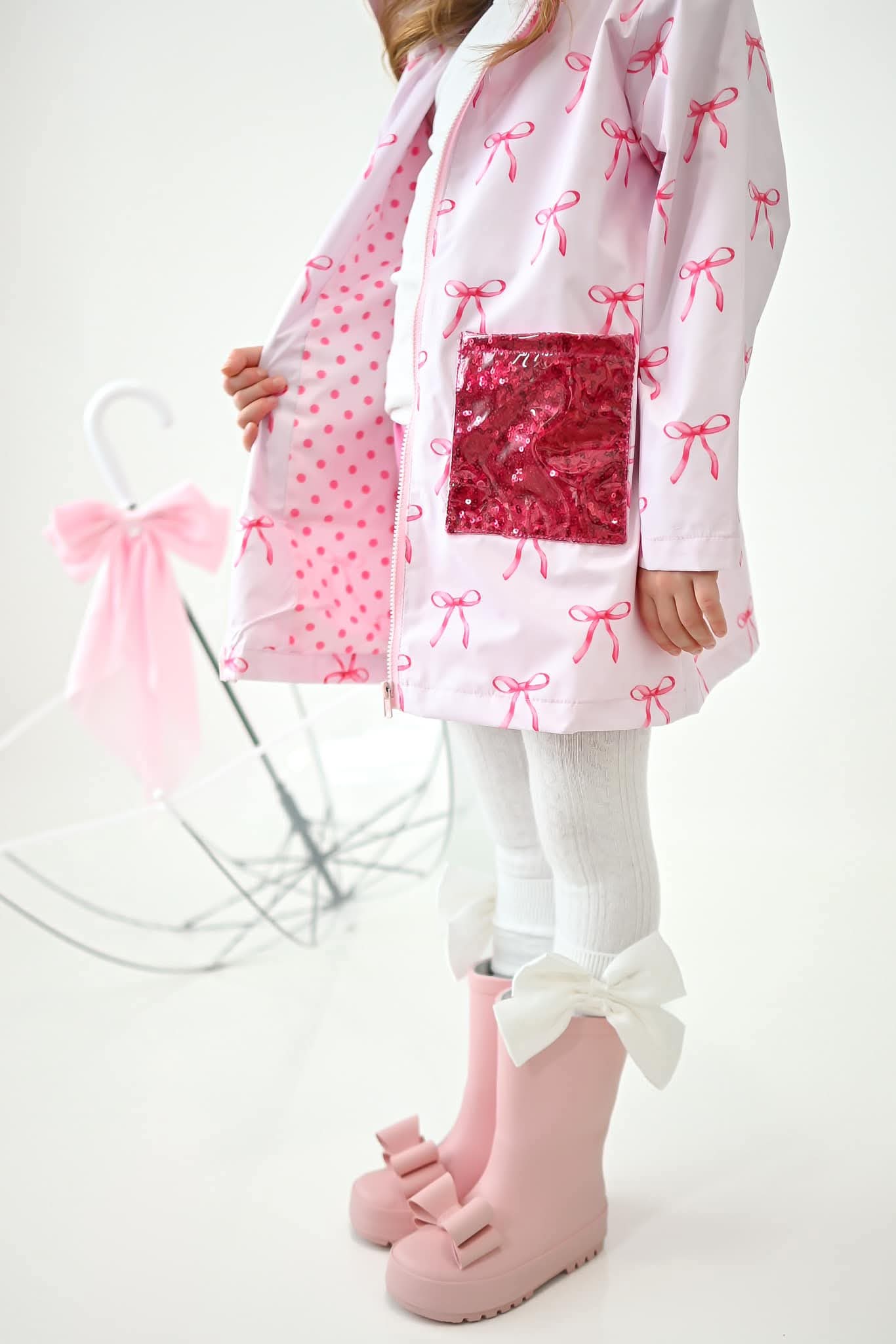 Satin bow socks