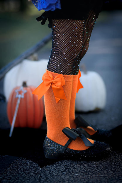 Double bow knee high socks