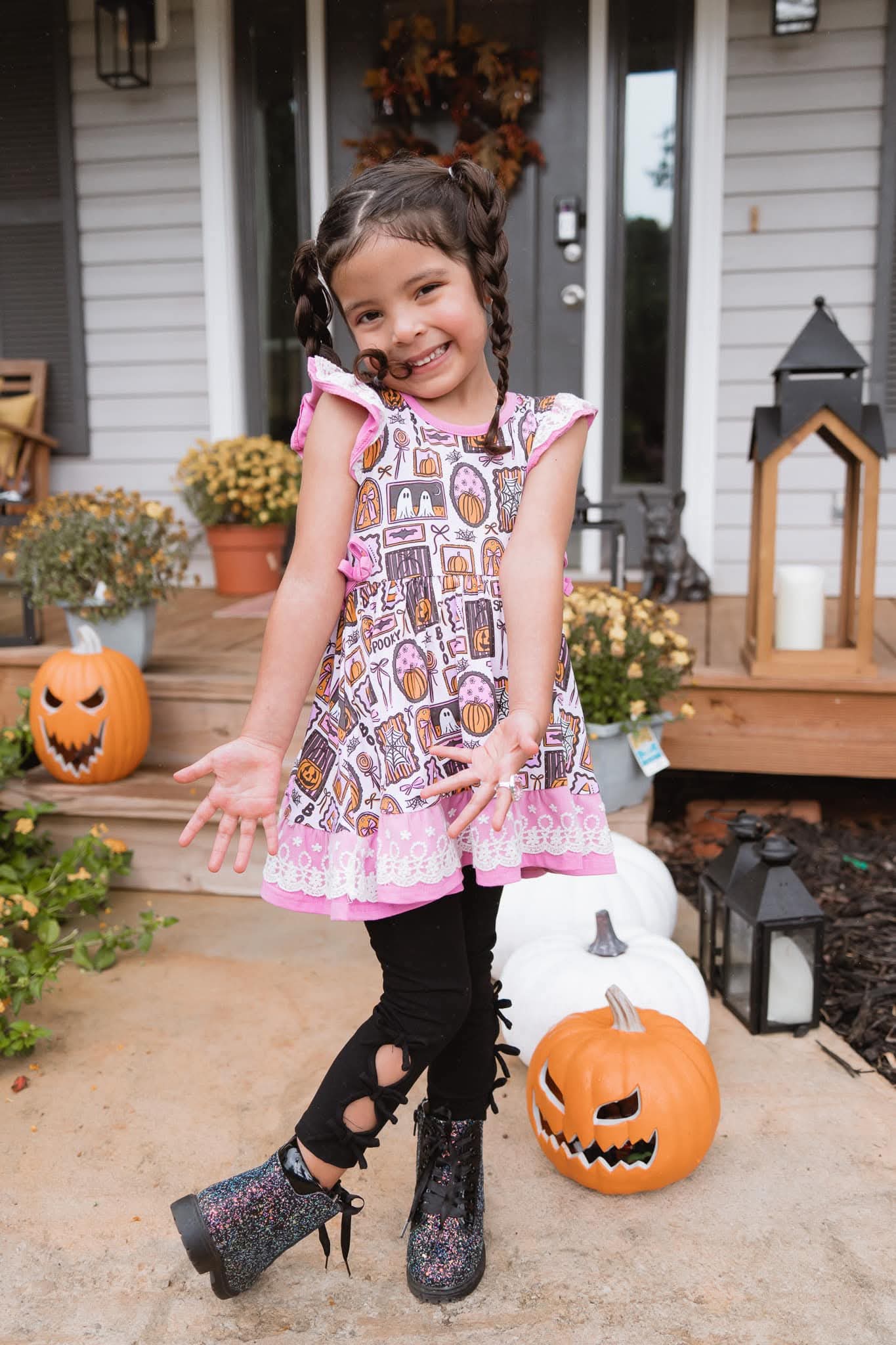 Sparkle squad glitter combat boots