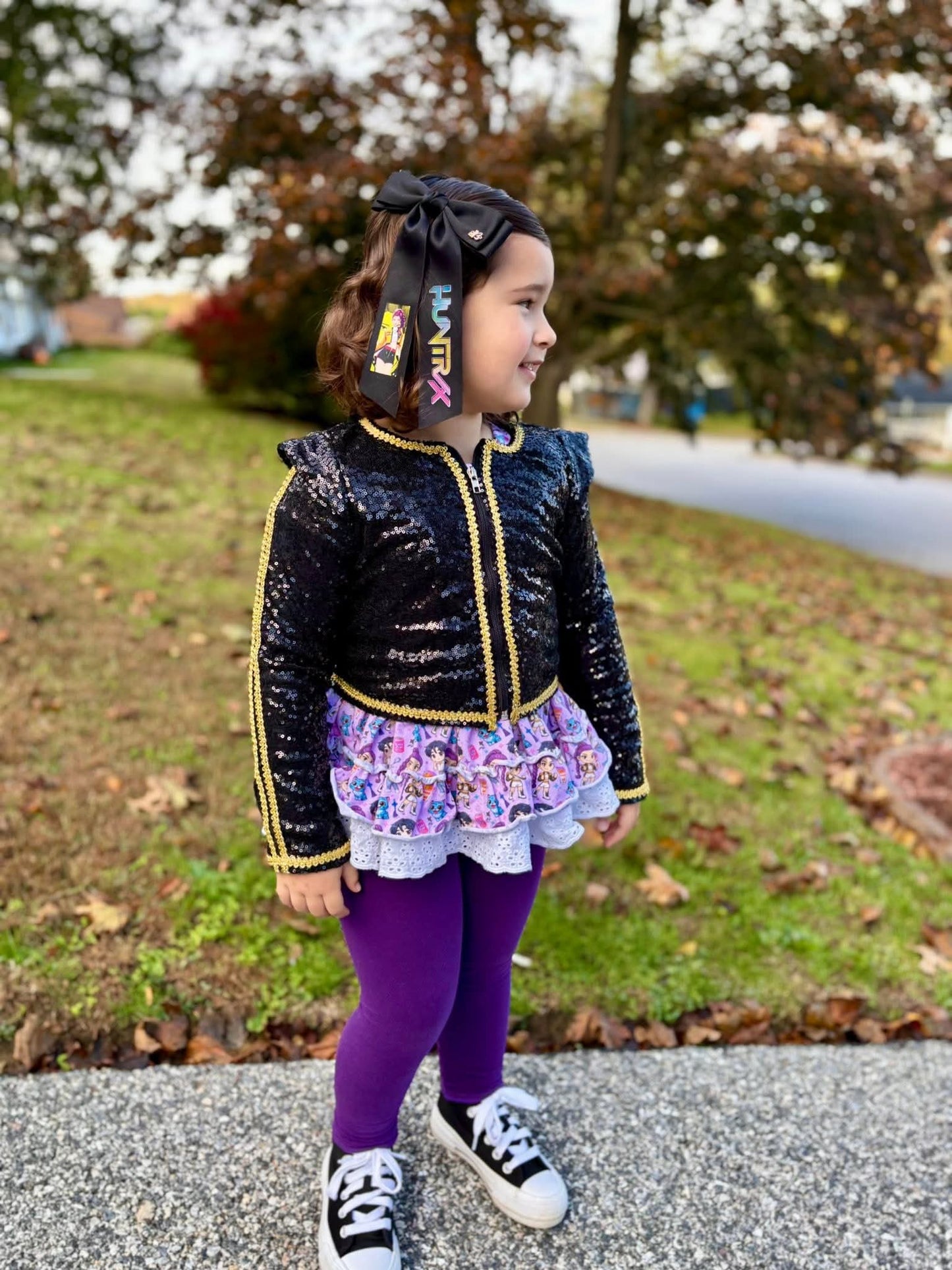 Kpop black gold cropped sequin jacket READY TO SHIP