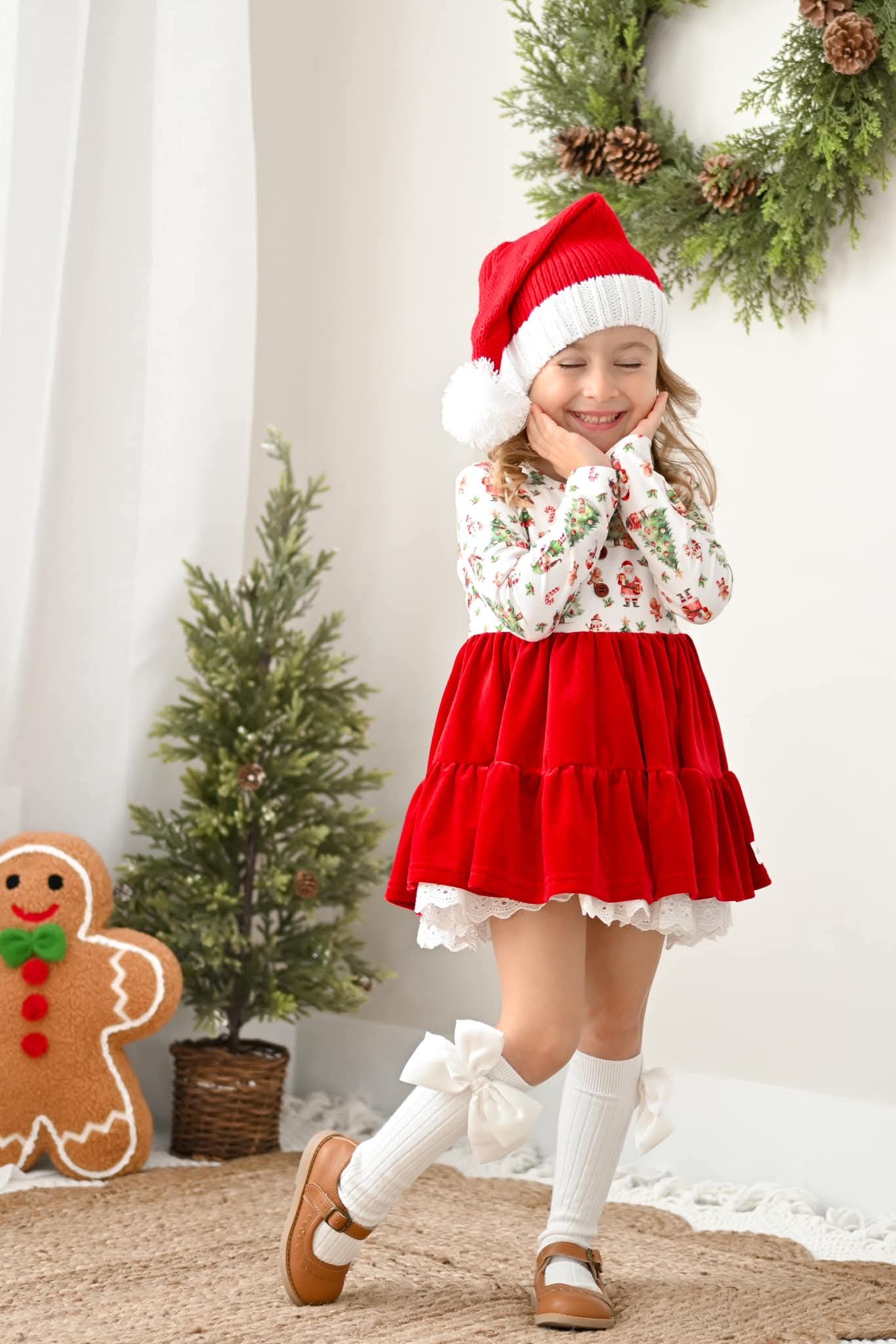 Knit Santa hat - family match