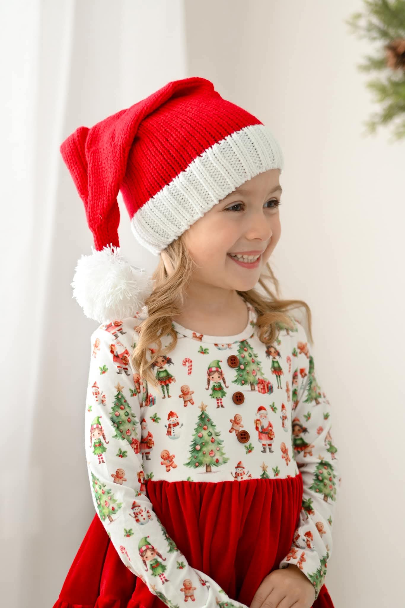 Knit Santa hat - family match