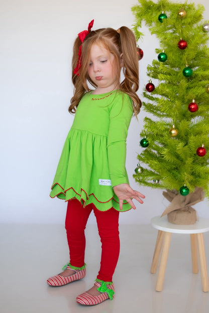 Candy Cane Cece shoes with interchangable bow