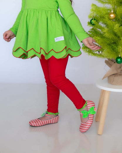 Candy Cane Cece shoes with interchangable bow