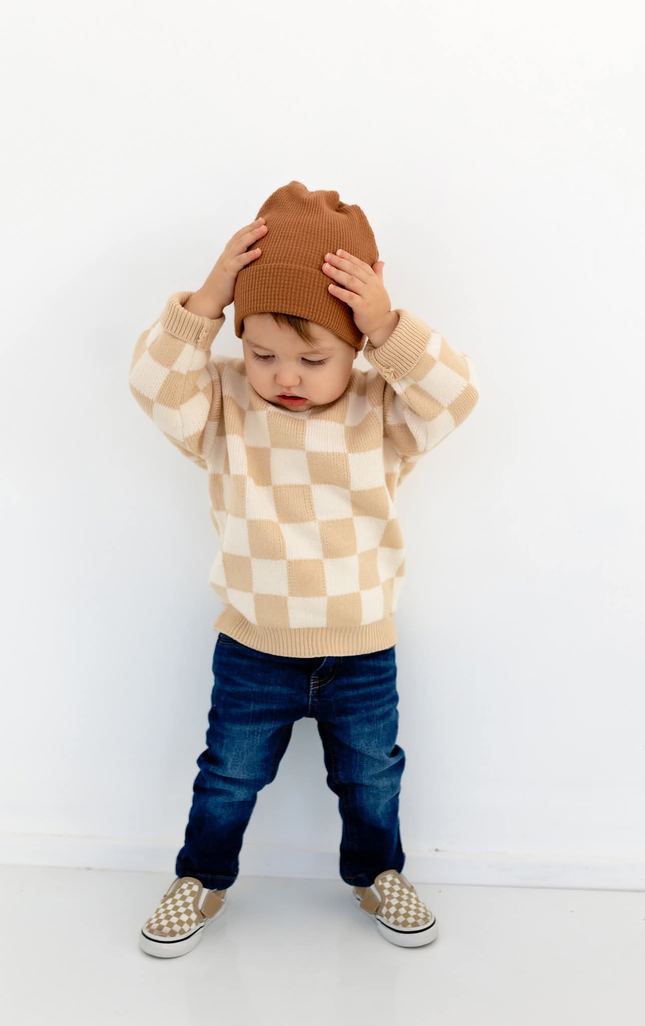 Checkered sweater