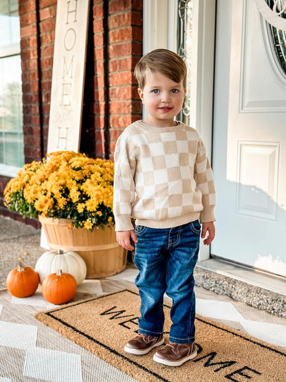 Checkered sweater