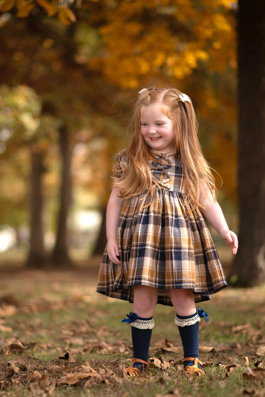 Lace trim bow knee high Socks