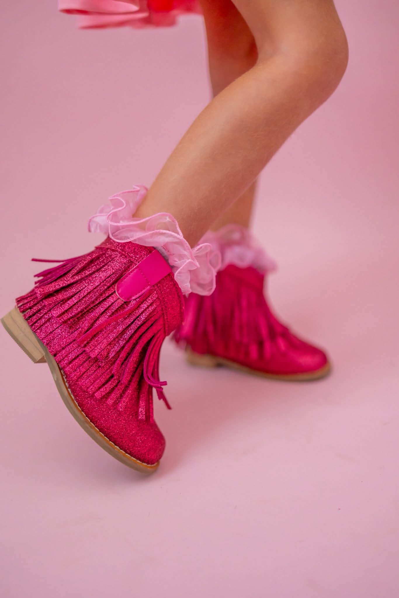 Clementine Fringe cowboy booties (glitter and solid)