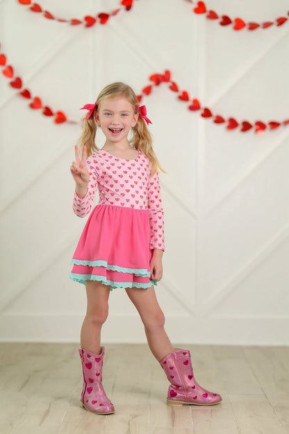 Love Story Embroidered heart cowboy boots