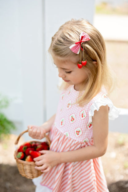 Strawberry Dangle Bow Piggy Set