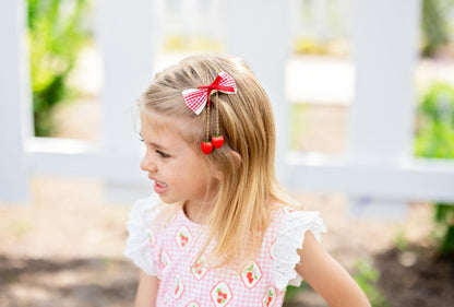 Strawberry Dangle Bow Piggy Set