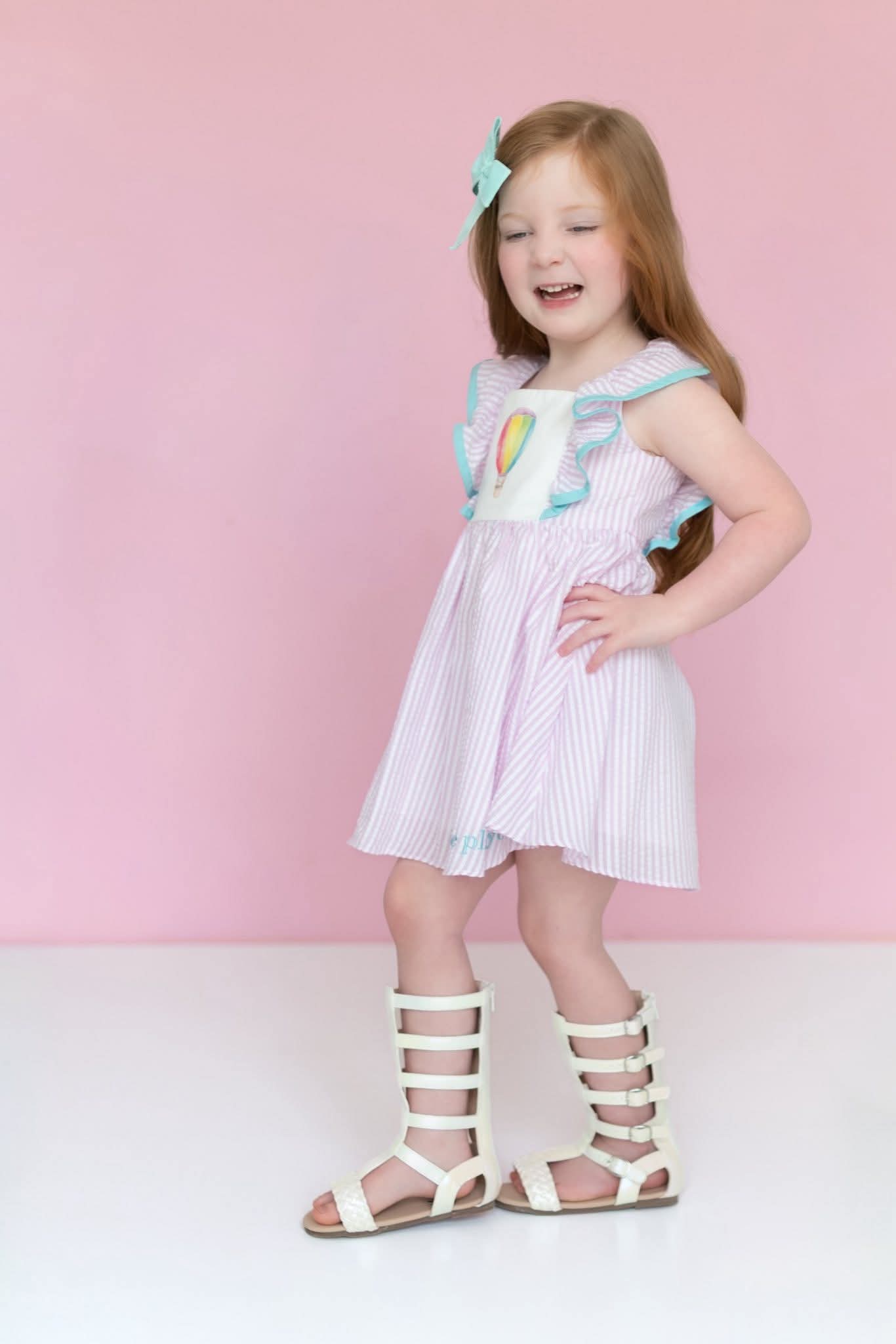 Presley Girls Leather Gladiator buckle sandal