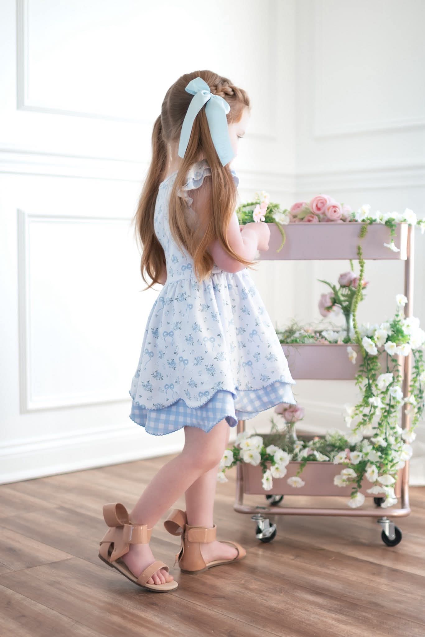 Natalie Patent Leather Bow Sandal - ready to ship