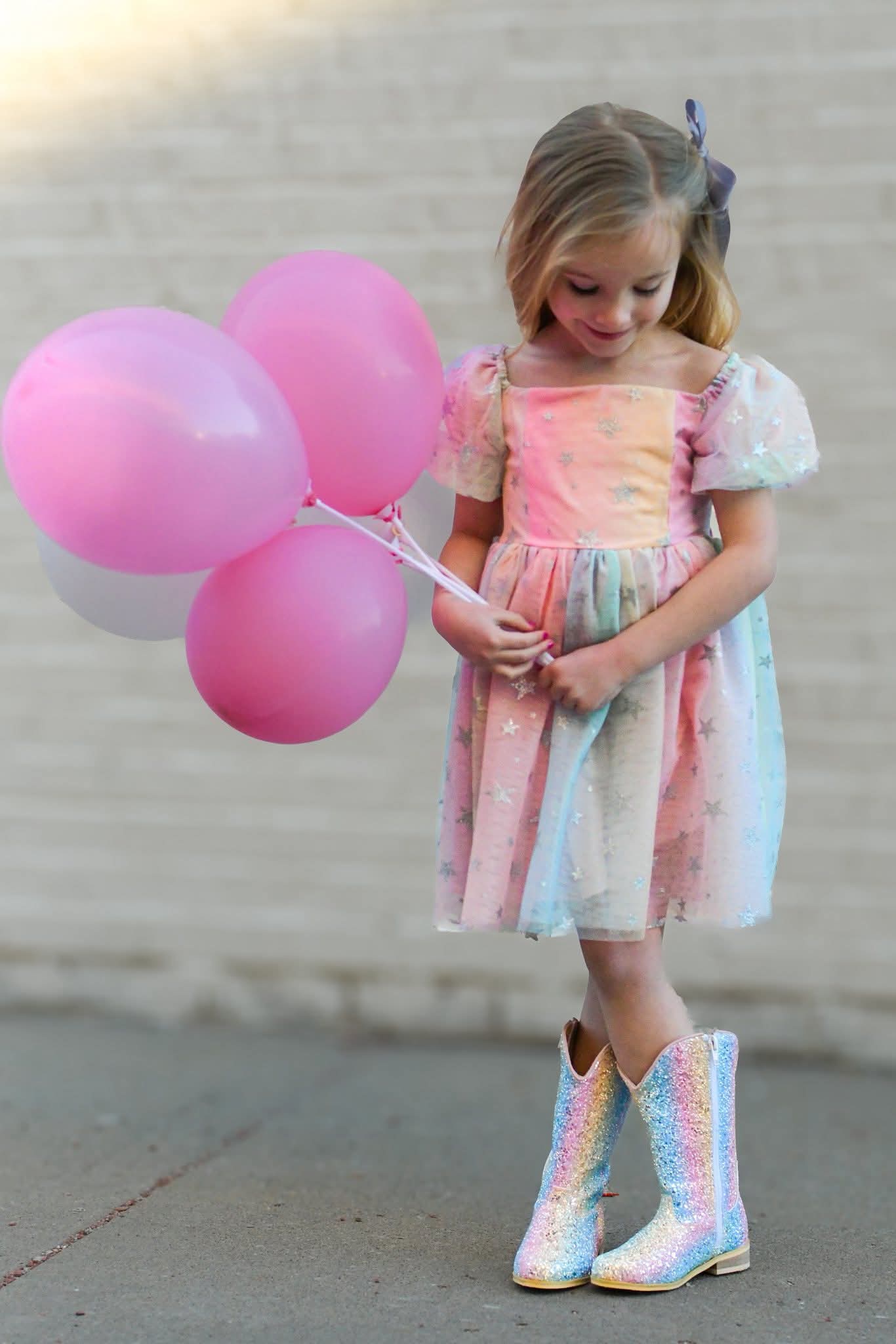 Everything that glitters ombre pastel Boots - RUNS SMALL SIZE UP