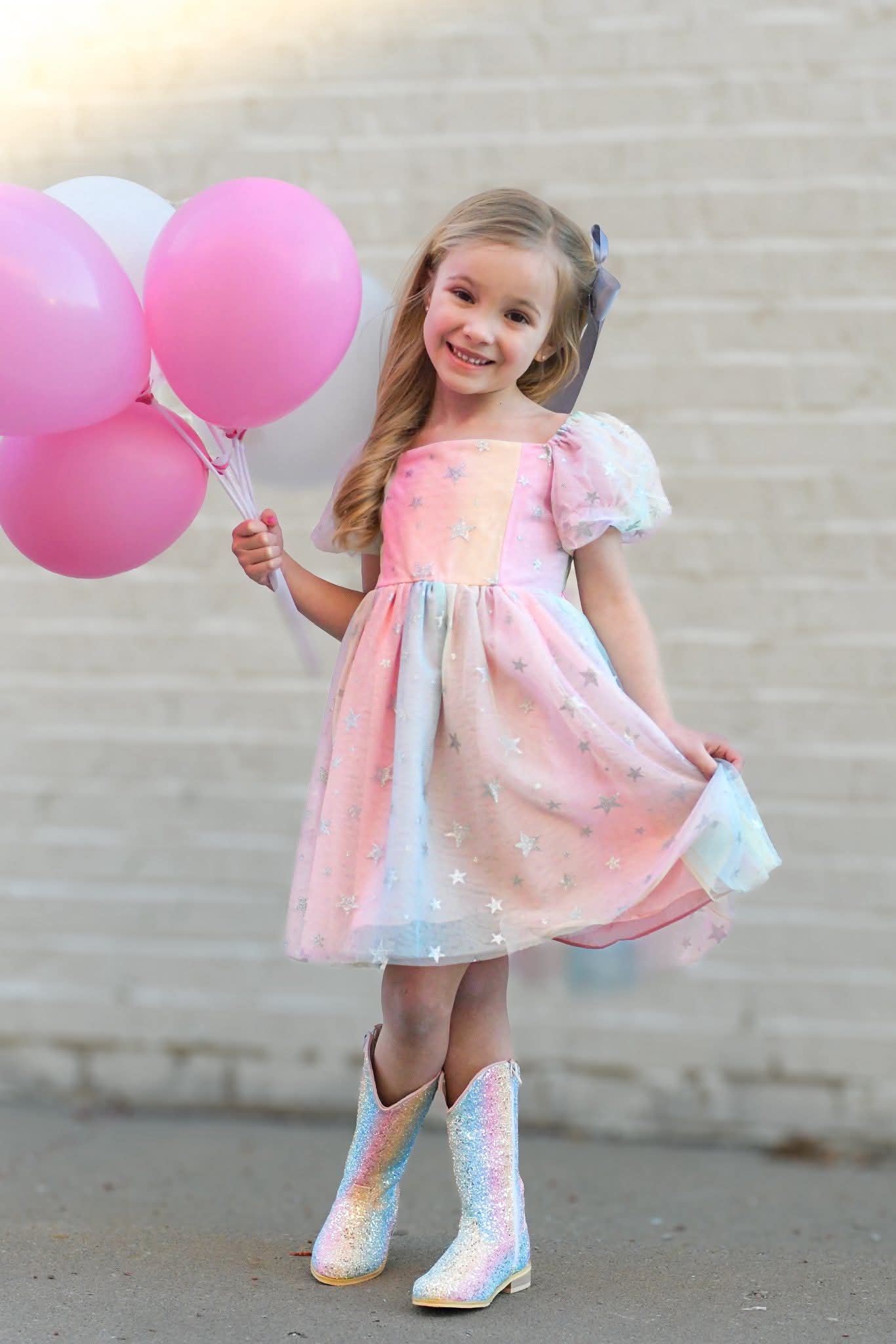 Everything that glitters ombre pastel Boots - RUNS SMALL SIZE UP