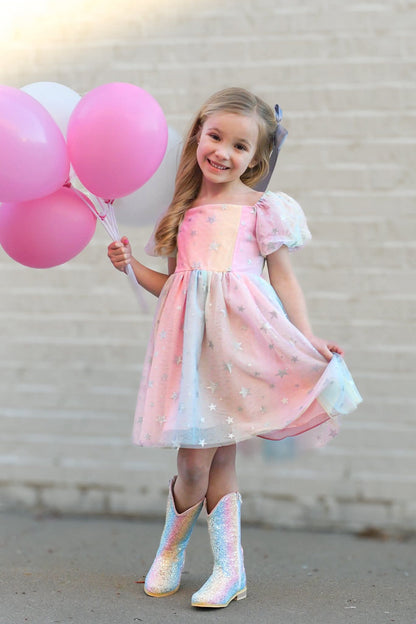 Everything that glitters ombre pastel Boots - RUNS SMALL SIZE UP
