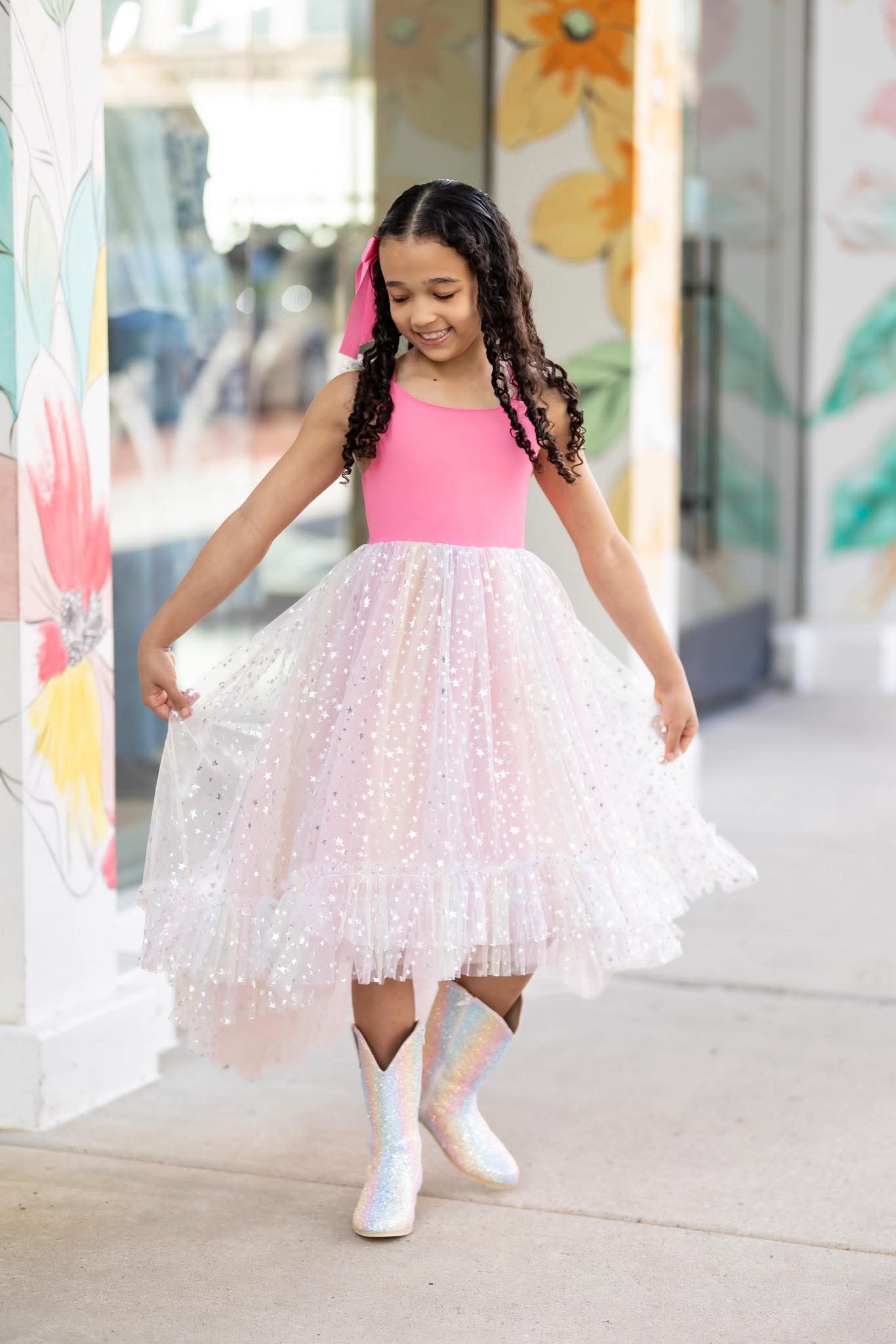 Everything that glitters ombre pastel Boots - RUNS SMALL SIZE UP