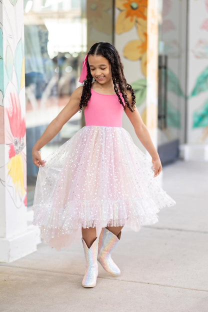 Everything that glitters ombre pastel Boots - RUNS SMALL SIZE UP