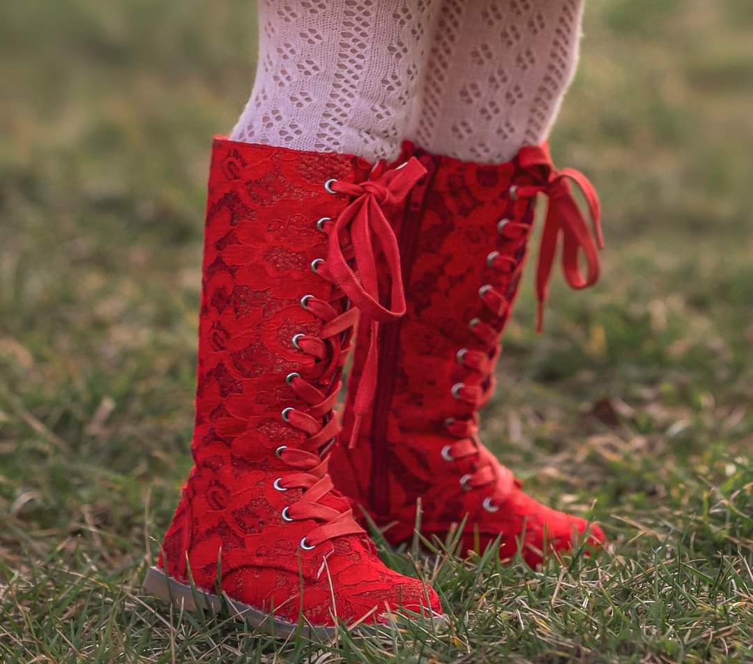 Tall Lace Boots - ready to ship