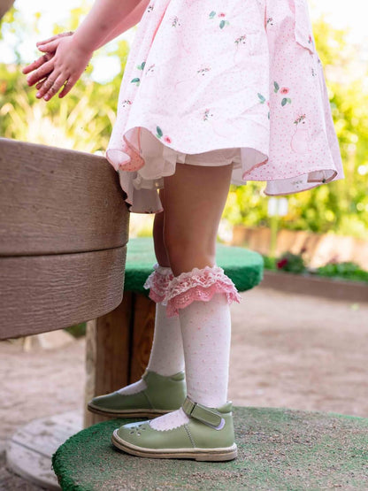 Bunny Lace Double Ruffle Socks RTS