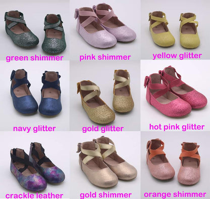Abigale bow back ballet flats- Shimmer & Glitter
