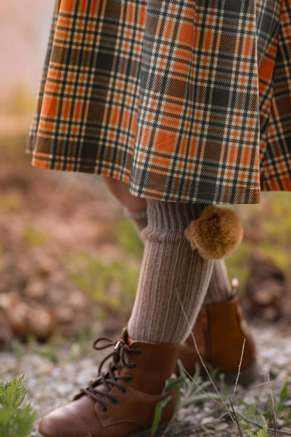 Sweet puff furry pom socks