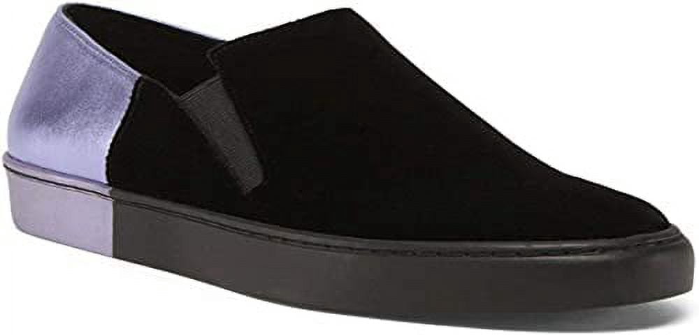 Free People Womens Varsity Slip On Sneakers, Black and Purple Size 7.5-8US / 38EU - Black