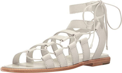 Frye Women's Blair Side Ghillie Gladiator Sandal White 9M