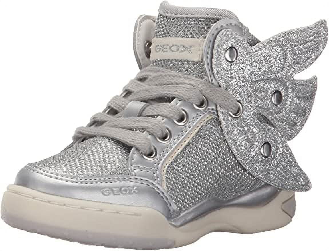 Geox Girl's J Ayko 3-K, Silver, 39 EU (6 M US Big Kid)