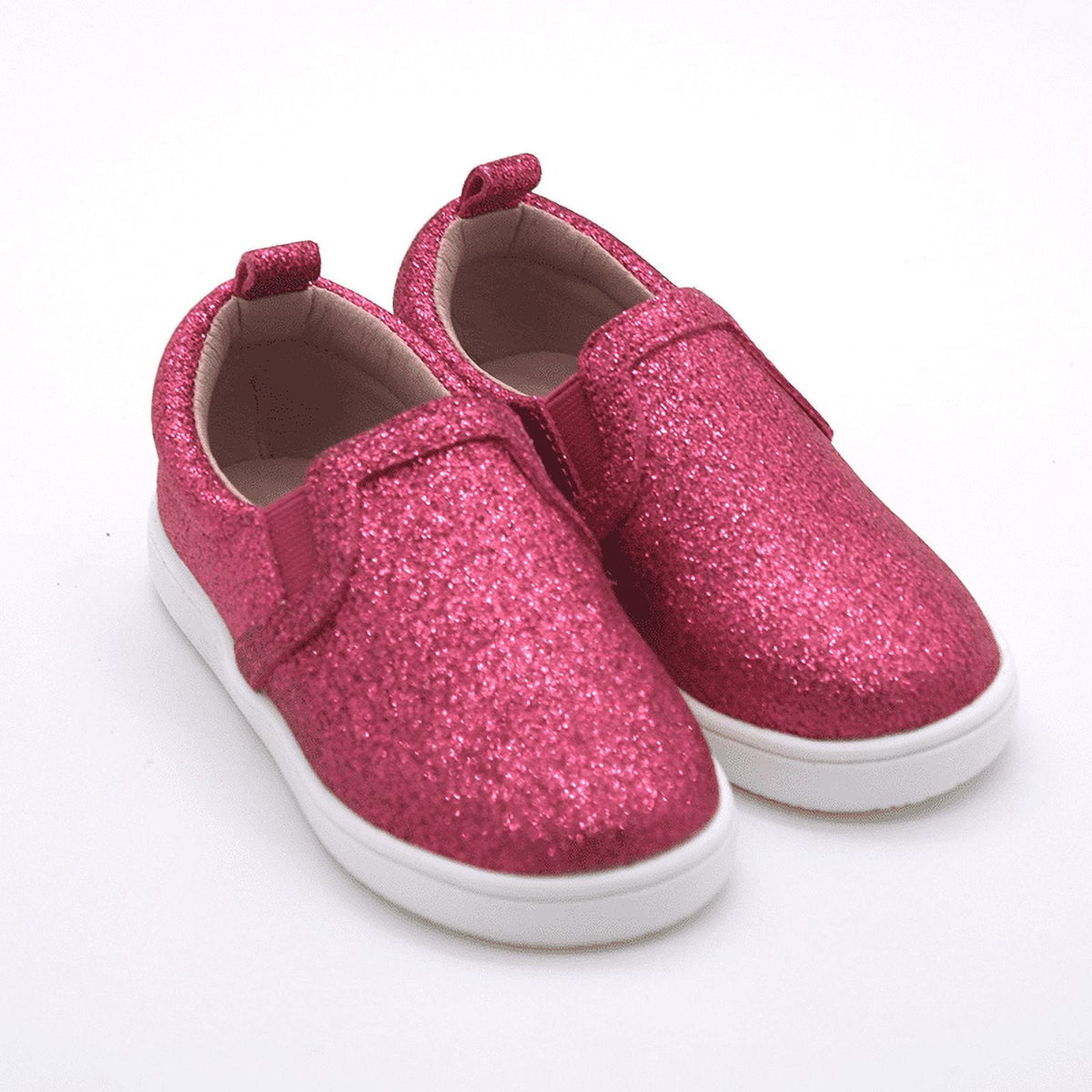 Girls Slip on Casual Shoes hot pink Shimmer toddler 7T