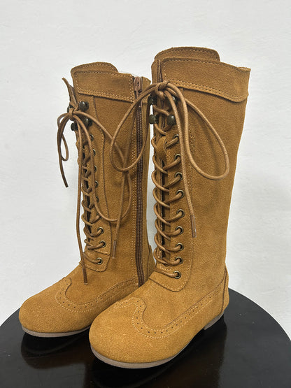 Elena Suede Lace-up Boots