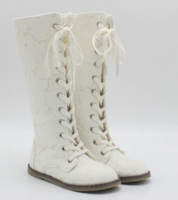 Tall Lace Boots - ready to ship