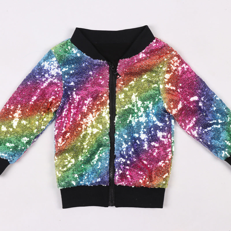 Pop star sequin bling jacket - solid & rainbow