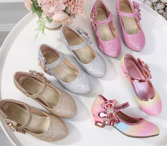 Royal sparkle bow heels