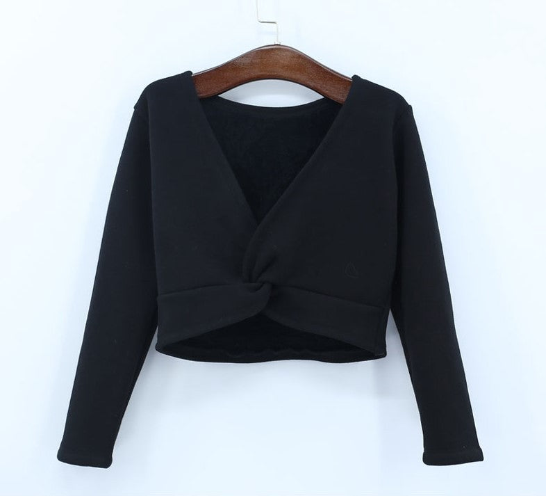 Ballet dance crop sweater (fleece lined)