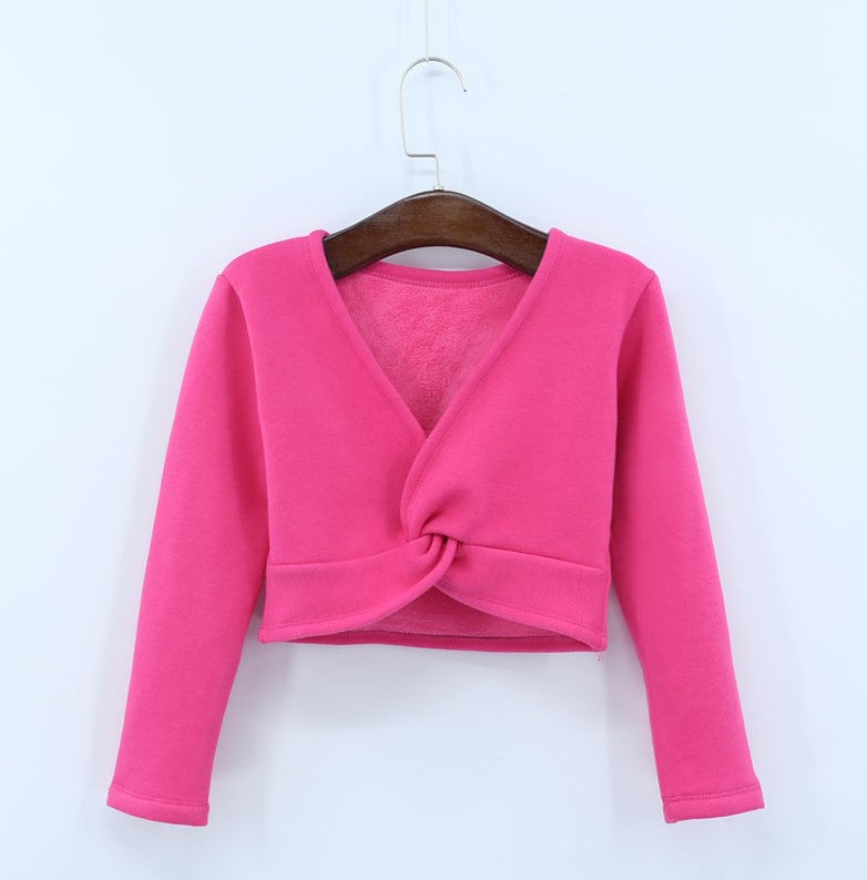 Ballet dance crop sweater (fleece lined)