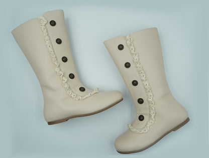 Analise Leather Button Boots