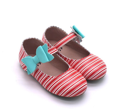 Candy Cane Cece shoes with interchangable bow