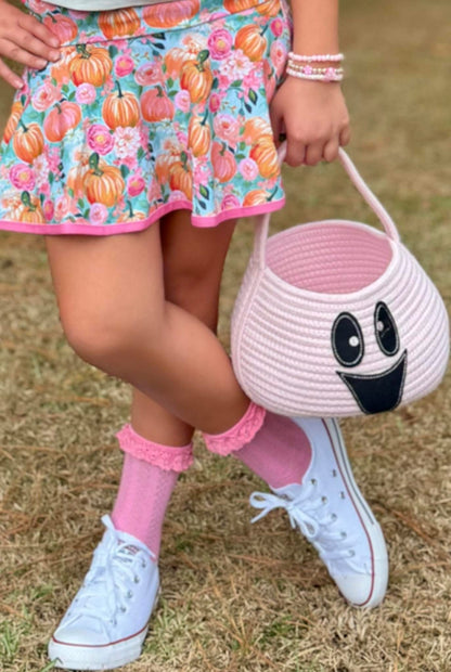 Pastel lace top socks