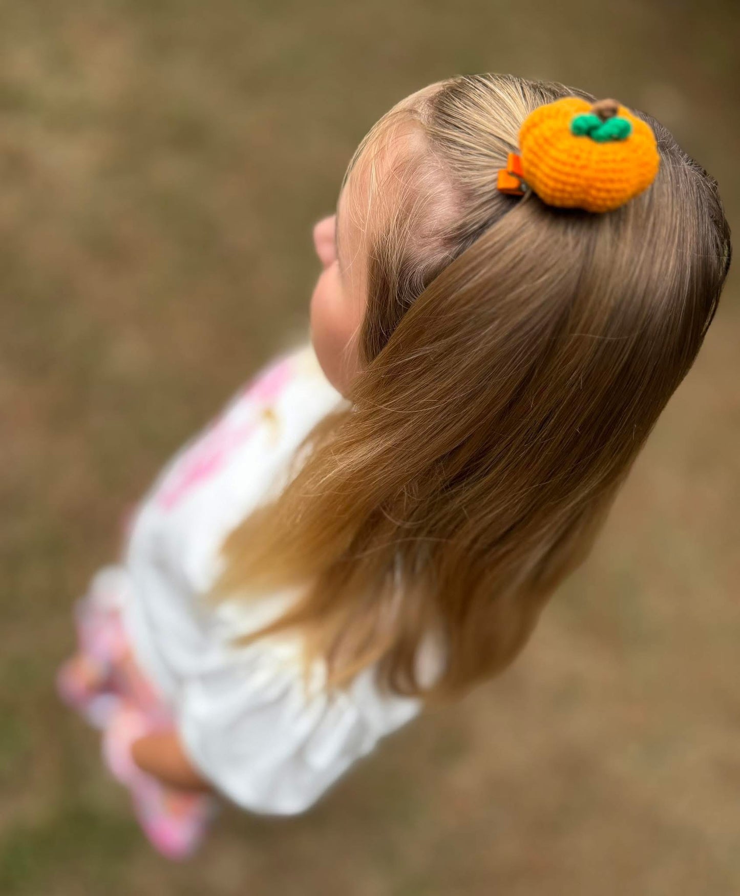 Candy corn and pumpkin crochet clips