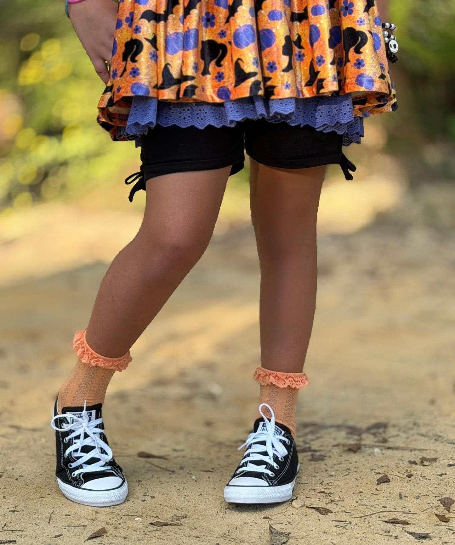 Pastel lace top socks