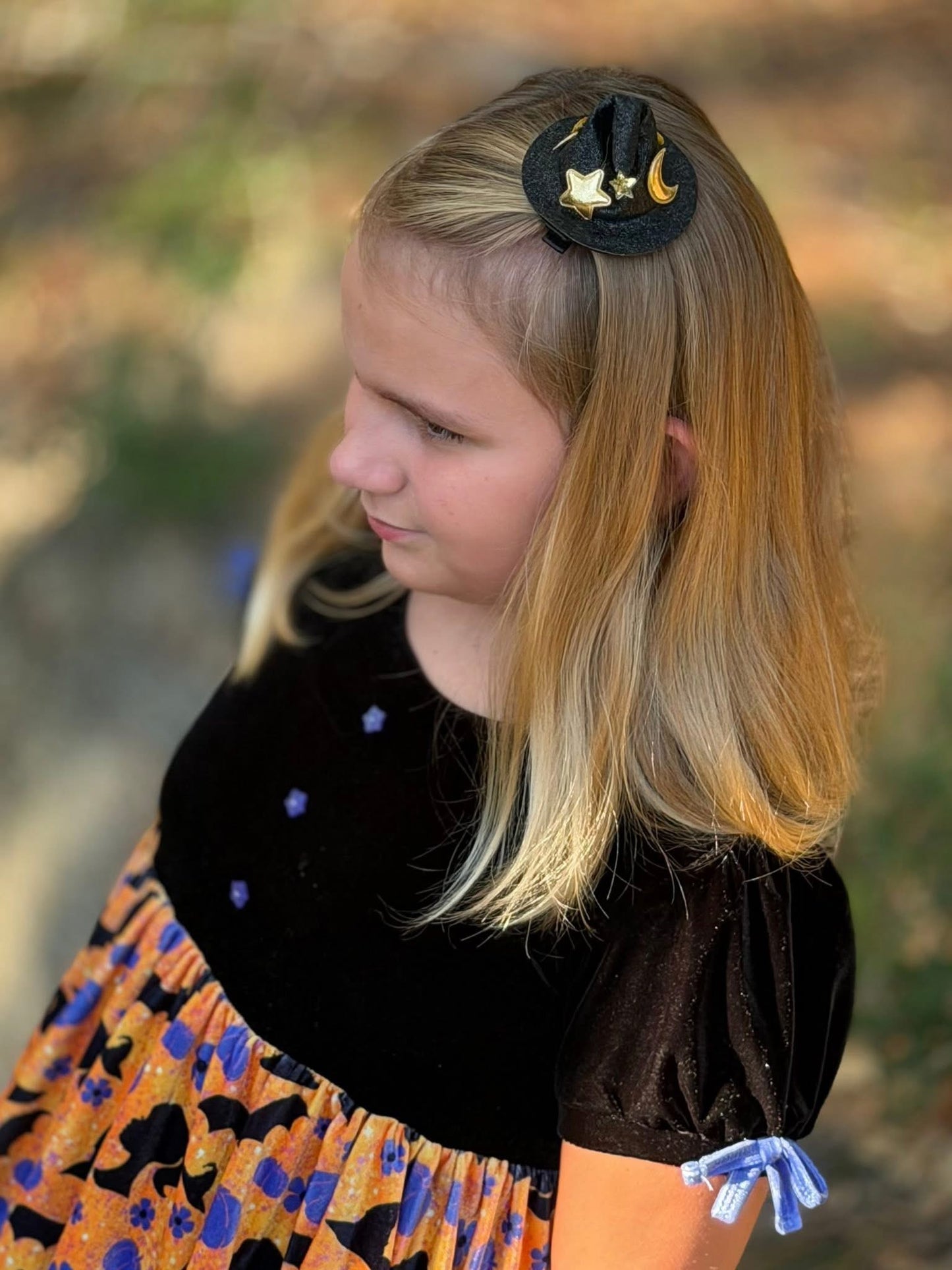 Witch hat hair clips
