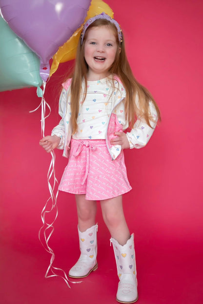 Confetti hearts embroidered cowboy boots