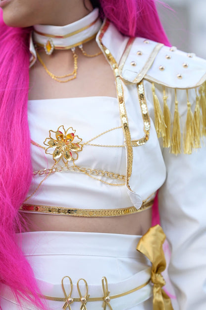 Kpop cosplay costume sets white