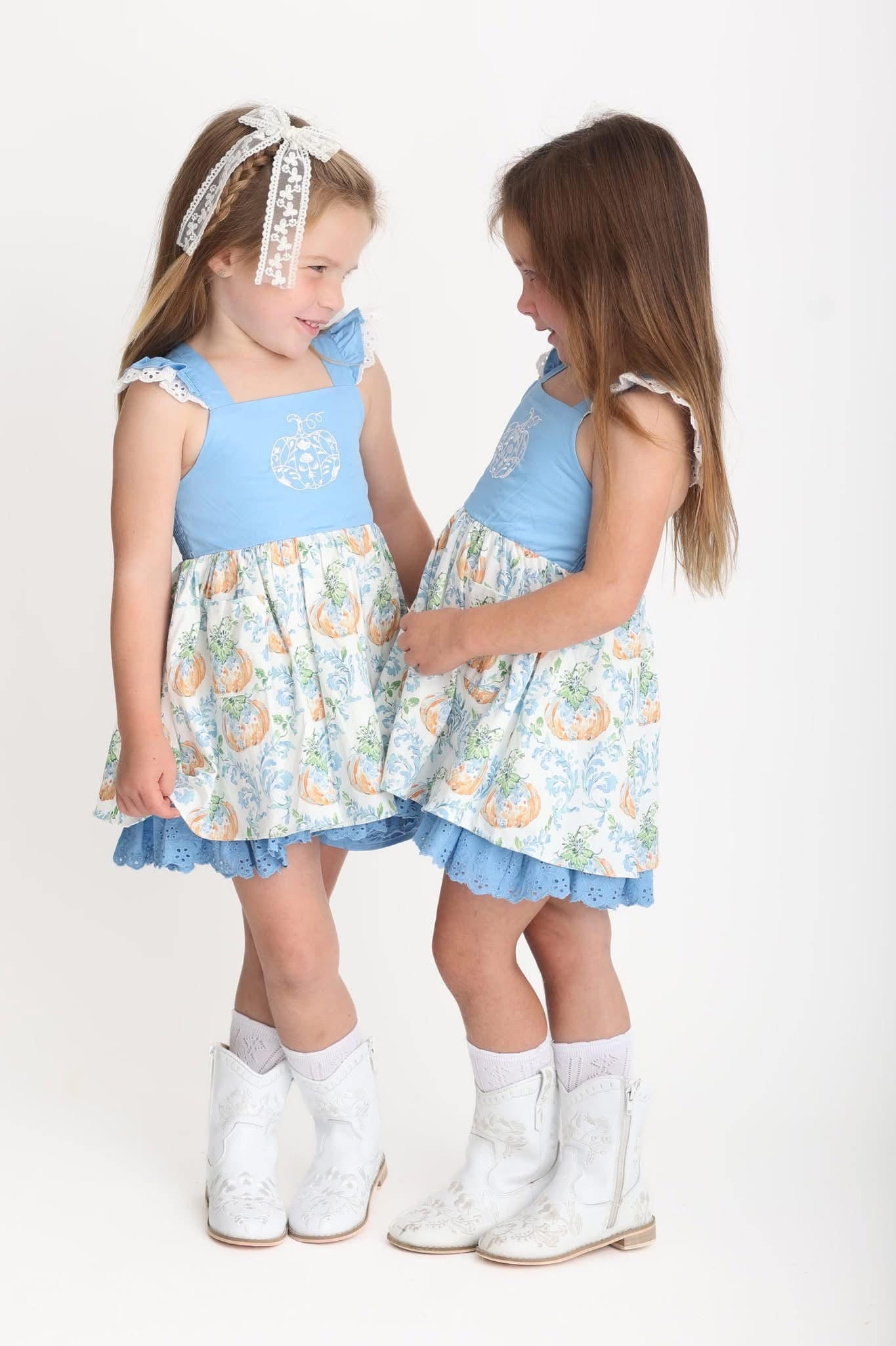 Embroidered floral cowboy boots Mom and me match