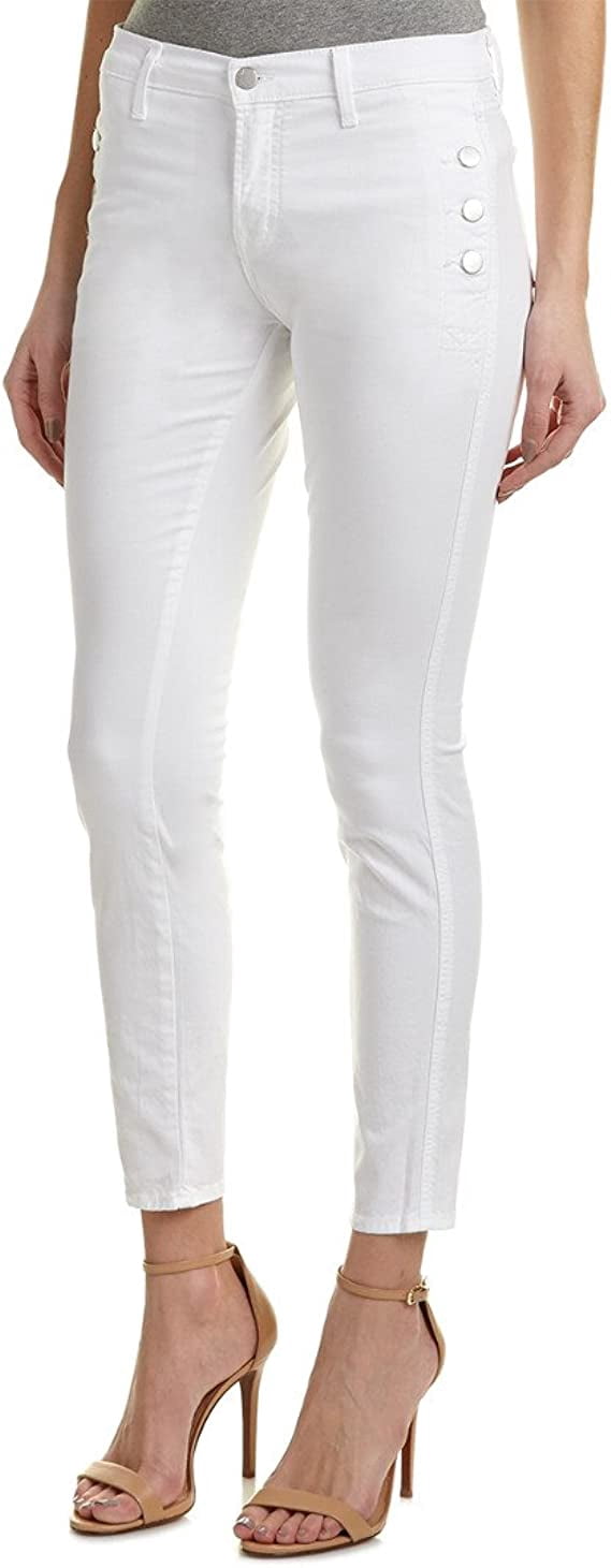 J Brand Womens Zion White Skinny Leg, 30, White