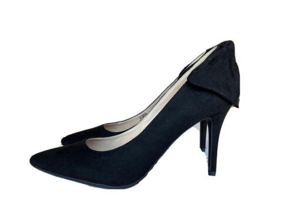 Jessica Simpson Lexava Faux Suede Bow Detail Pointy Toe Pumps Black 9