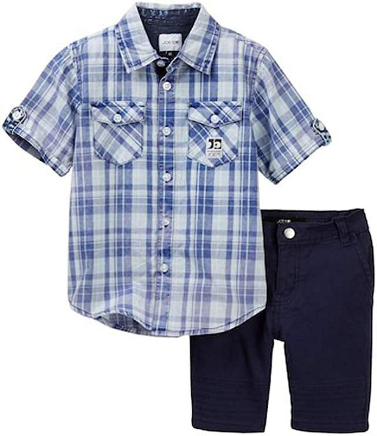 Joe's Jeans 2-Piece Woven Shirt & Short Set (Toddler Boys), Surf The Web (Blue) - 3T