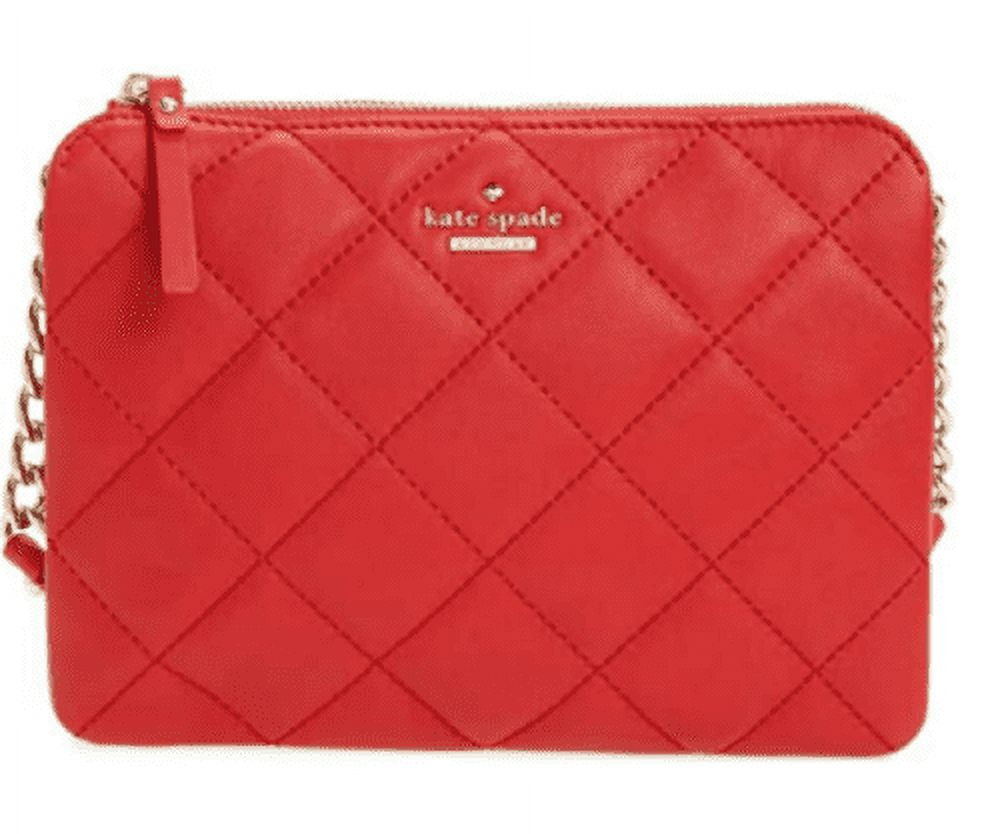 Kate Spade Emerson Place Harbor Leather Crossbody Bag Pxru6749 In Hibiscus Red